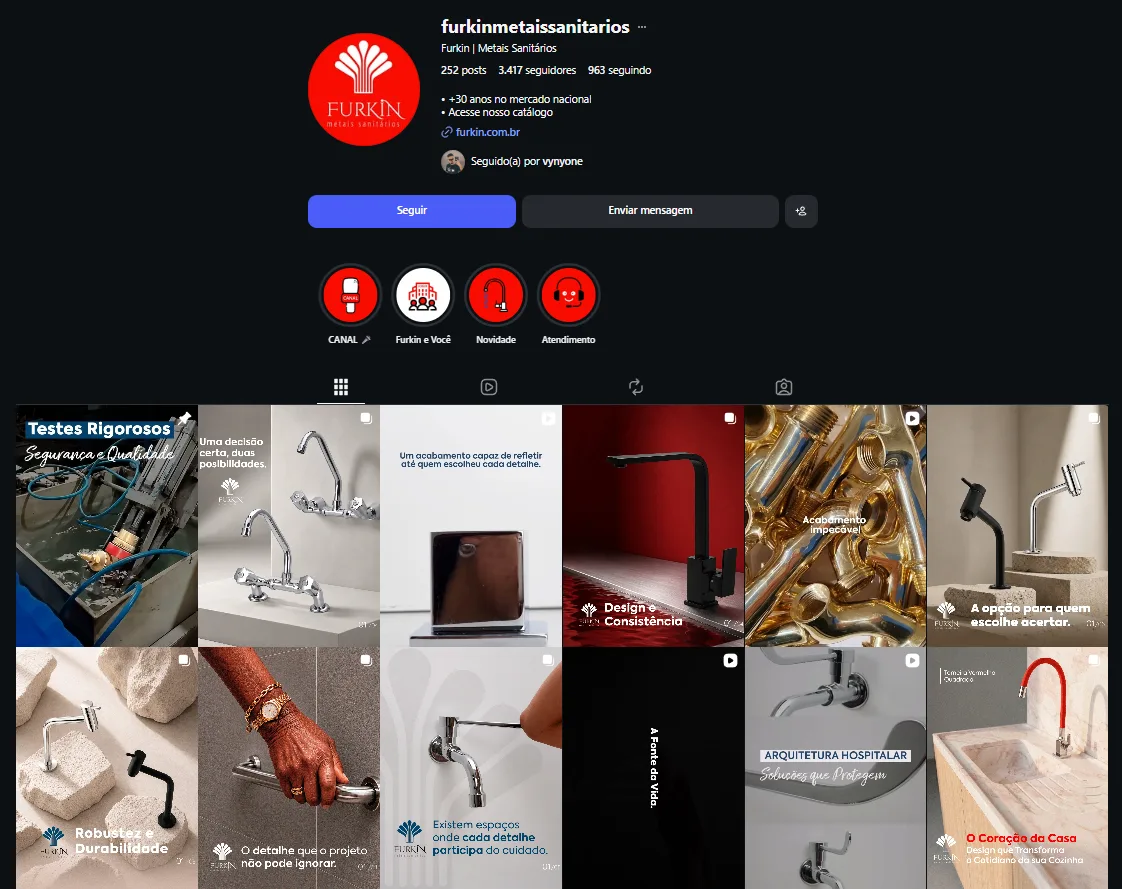 Projeto Furkin Metais Sanitários — imagem 2
